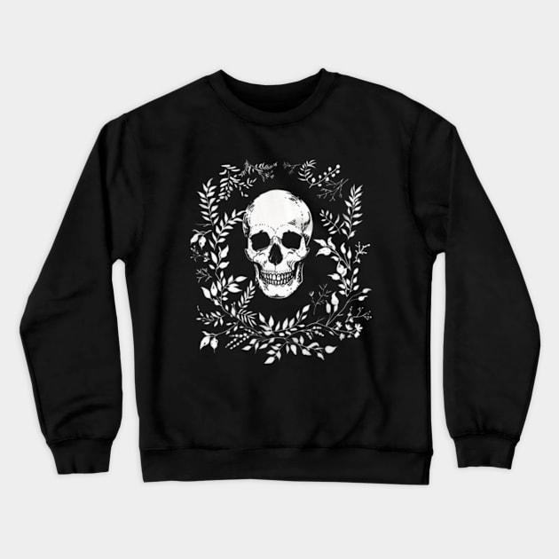 Cat Skull Tattoos Crewneck Sweatshirt by Gianna Bautista Art